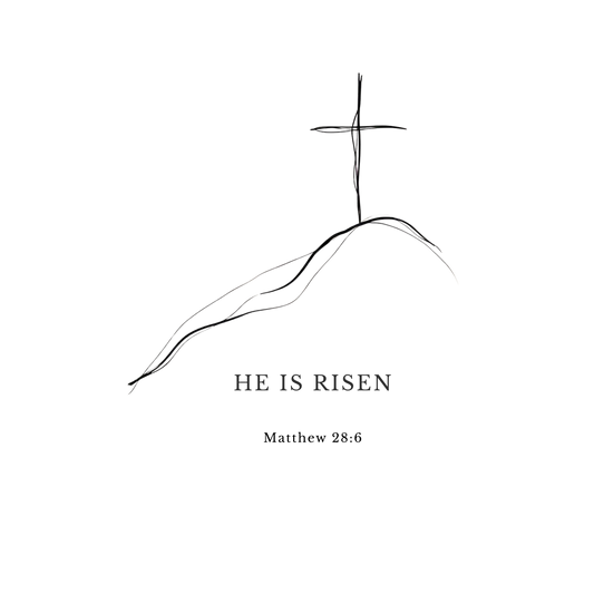 Minimalist He Is Risen